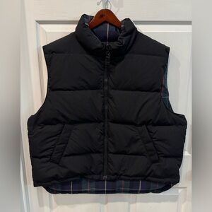 Eddie Bauer Goose Down Insulated Reversible Vest Men’s Size XL Black
